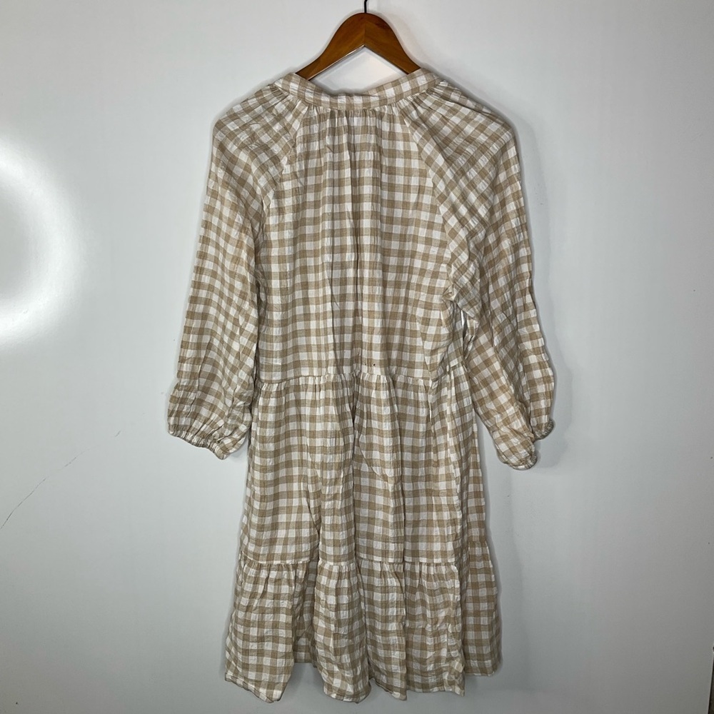 Hatch The Aurora Mini Dress Gingham Print Size 3/Large - Picture 5 of 13